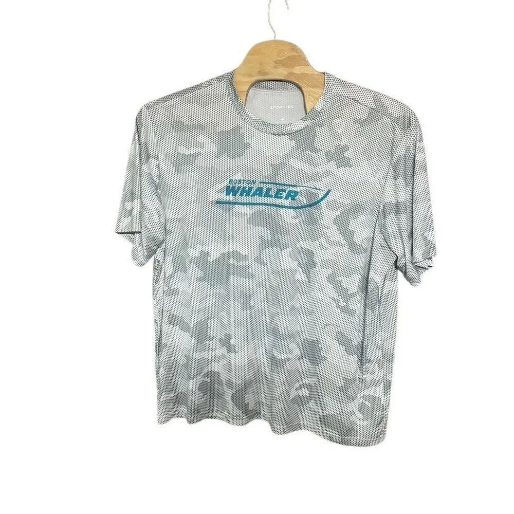 Boston Whaler Sport-Tek 4XL Performance T-Shirt Grey and Turquoise